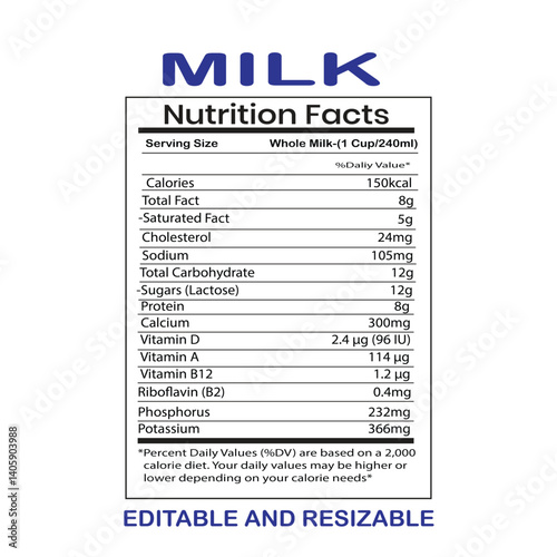 whole milk nutrition facts nutrients in whole milk nutrition facts label nutritional value of whole milk
