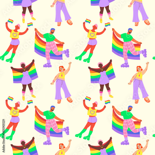 Conceptualising the LGBT community seamless pattern