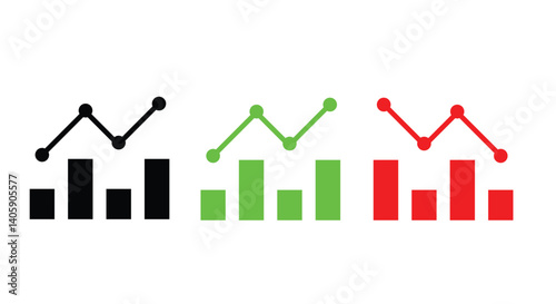Graph icon set vector eps10.