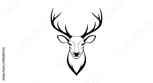 Deer head vector graphic for logo and illustration design