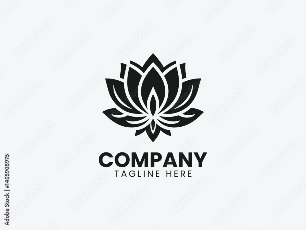Lotus Flower Vector Logo Design, Elegant Lotus Flower Logo, Beautiful Lotus Flower Illustration Logo Lotus Flower Vector Logo Design, Elegant Lotus Flower Logo, Beautiful Lotus Flower Illustration Logo