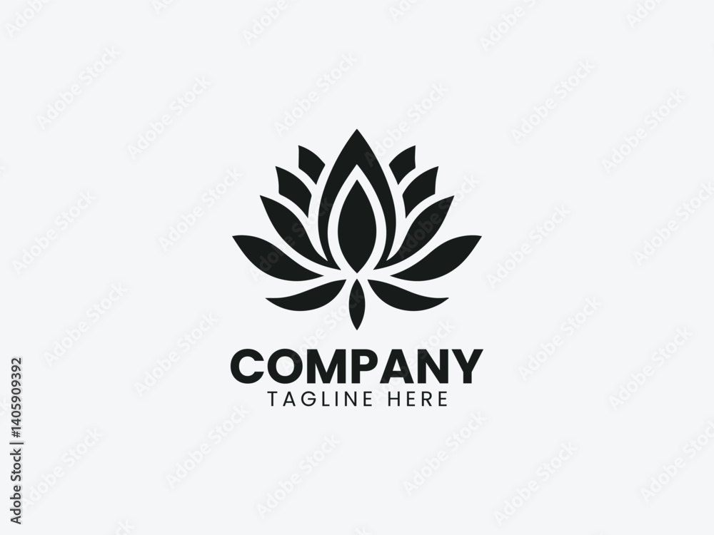 Lotus Flower Vector Logo Design, Elegant Lotus Flower Logo, Beautiful Lotus Flower Illustration Logo Lotus Flower Vector Logo Design, Elegant Lotus Flower Logo, Beautiful Lotus Flower Illustration Logo