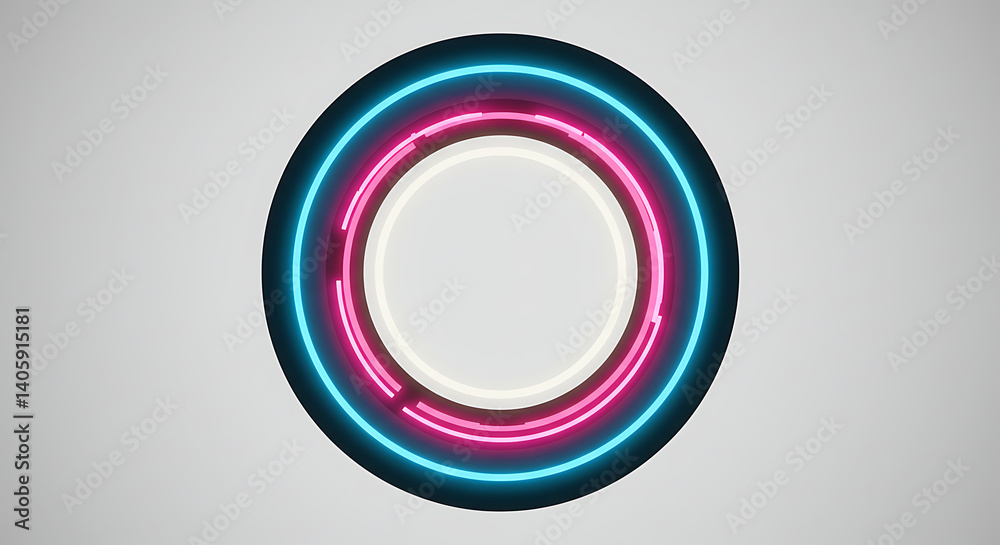 Colorful glowing rings create an eye-catching circle pattern against a light background, ideal for modern design and abstract art themes. Colorful glowing rings create an eye-catching circle pattern against a light background, ideal for modern design and abstract art themes.