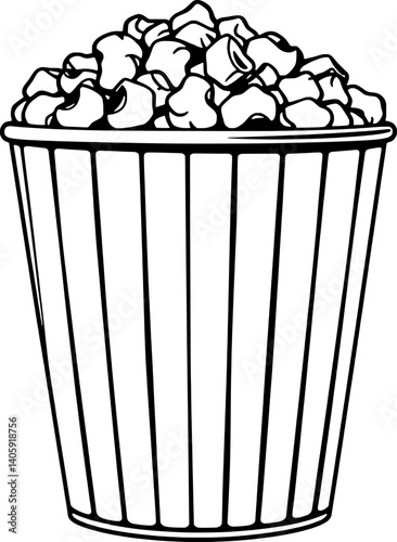 A Full Bucket of Buttery Popcorn Ready For Movie Night