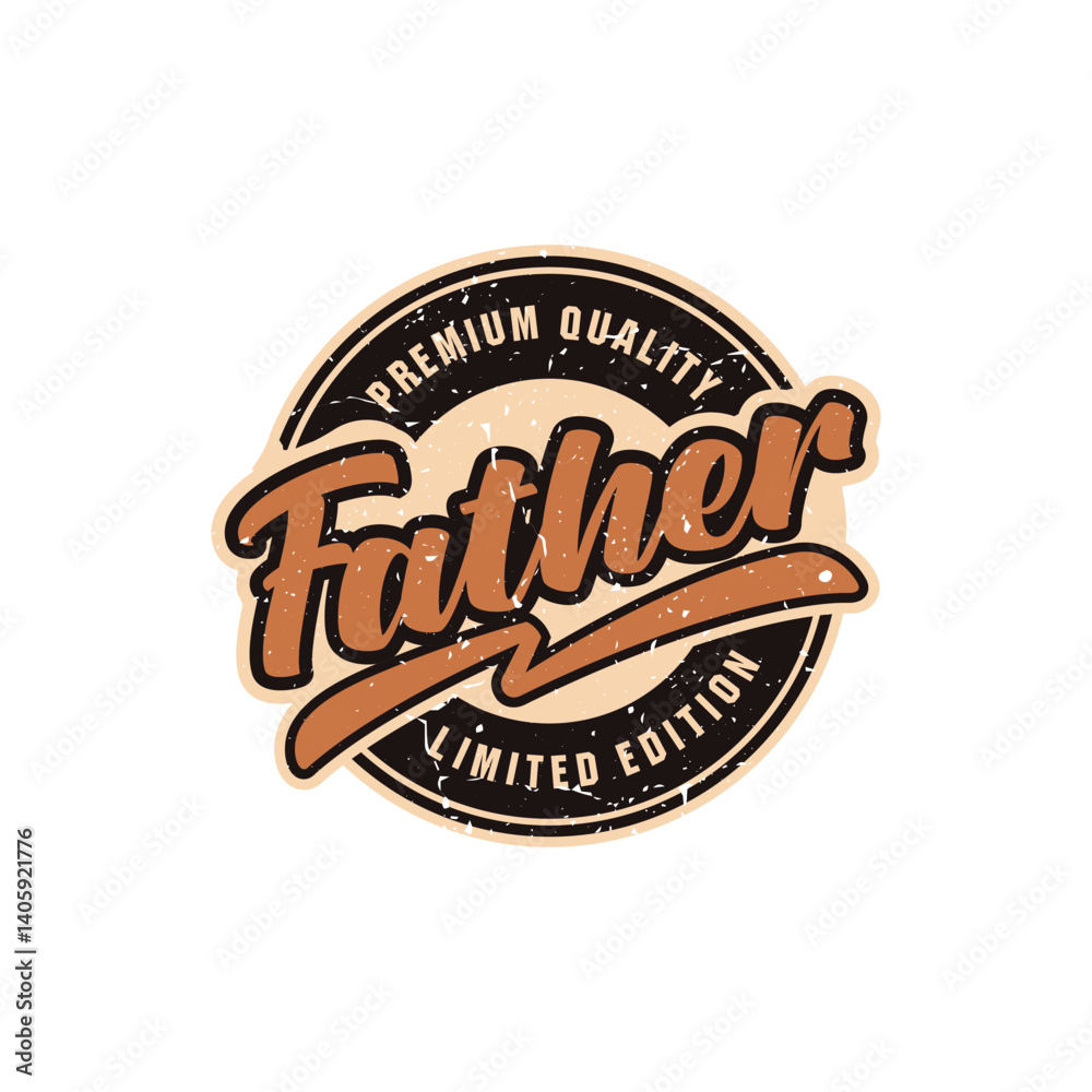 Fototapeta premium father logo design with geometry