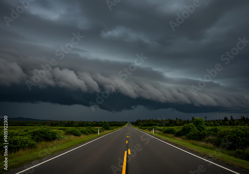 Stormy weather driving scenic road trip landscape photography nature