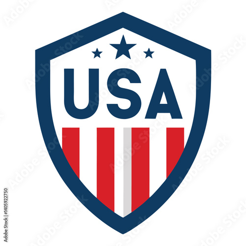 USA Shield Emblem Design on White Background Free Download USA Shield Emblem Design on White Background - GFXLoad