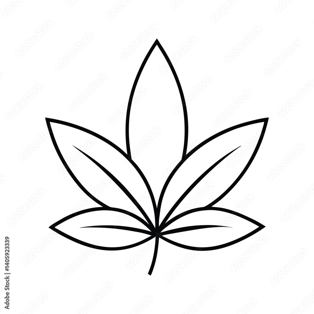 Leaf border simple style vector onart Leaf border simple style vector onart