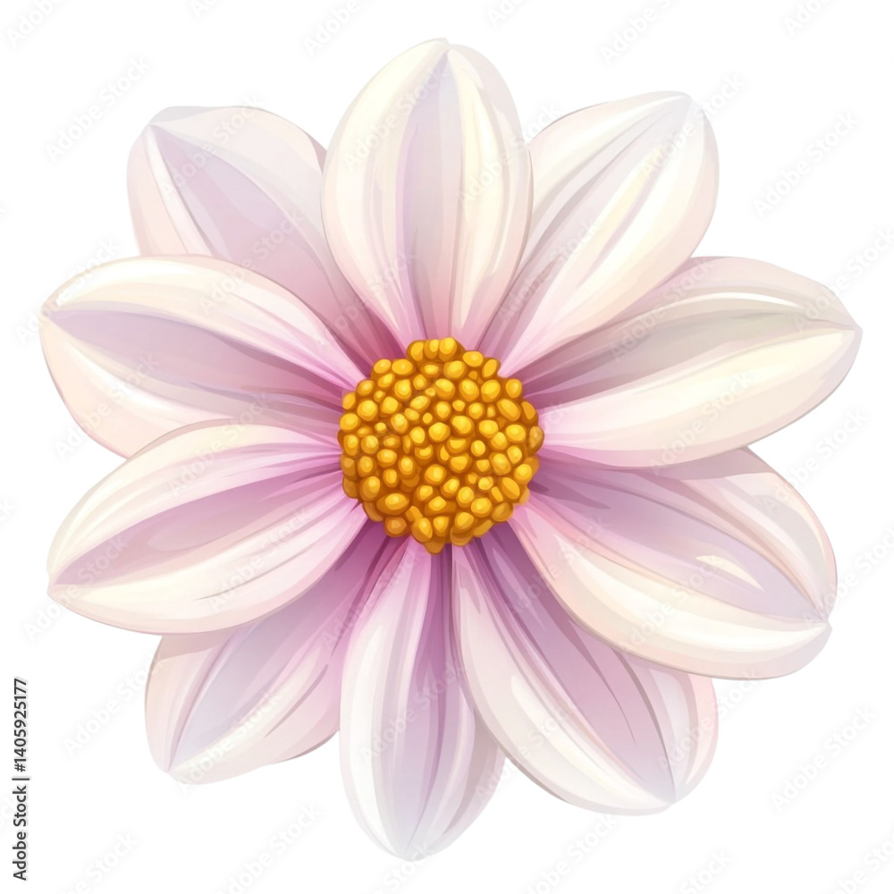 A delicate pale pink flower with a yellow center blossoms beautifully isolated on black A delicate pale pink flower with a yellow center blossoms beautifully isolated on black