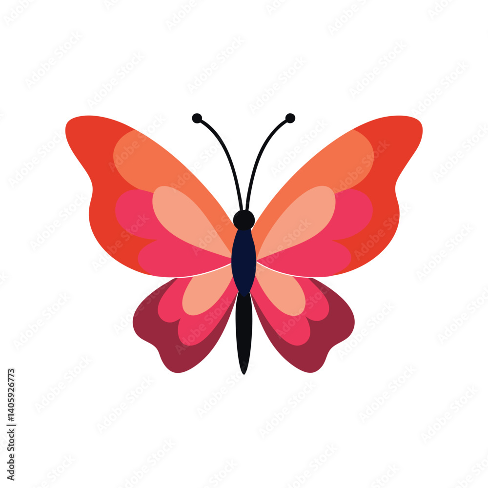 Butterflie style vector on white background Butterflie style vector on white background