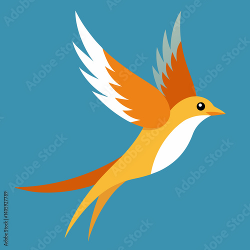 illustration of a bird in the sky