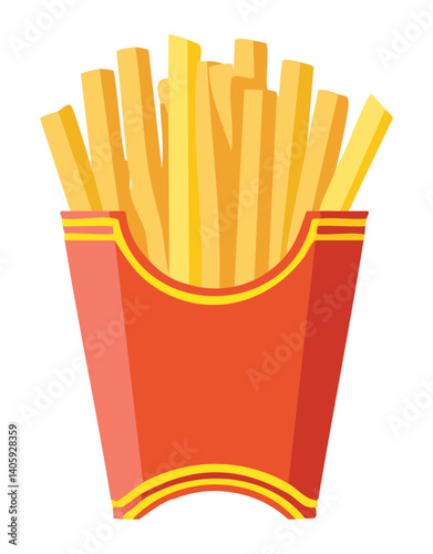 french fries box - Vector Illustration