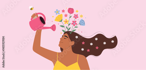Women's Mental and Wellness Health Illustration