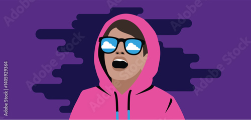 Woman's Mental and Physical Well Being Illustration