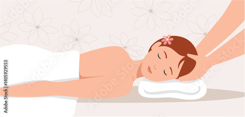 Woman's Mental and Physical Well Being Illustration