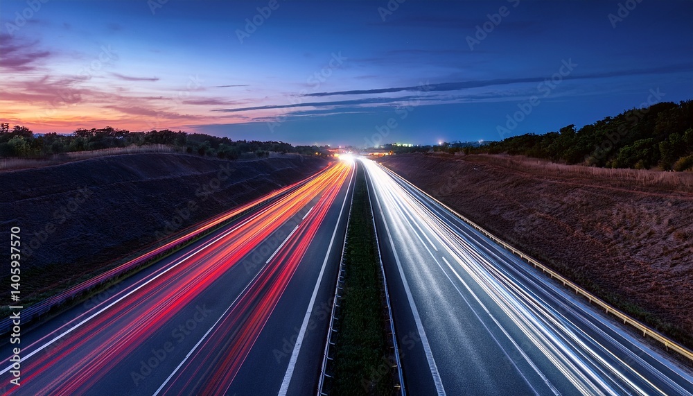 Obraz premium highway at night