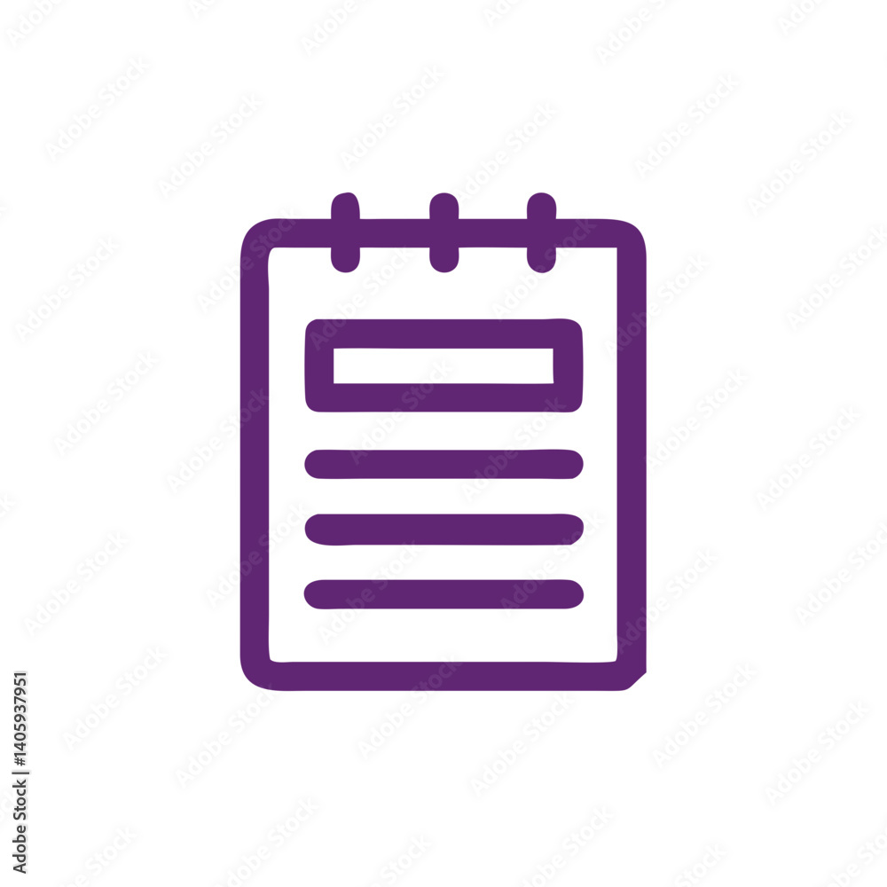 Digital Notebook Icon: A modern, clean-lined illustration of a digital notebook, perfect for educational, office, and digital content. The design suggests clarity, efficiency. Digital Notebook Icon: A modern, clean-lined illustration of a digital notebook, perfect for educational, office, and digital content. The design suggests clarity, efficiency.