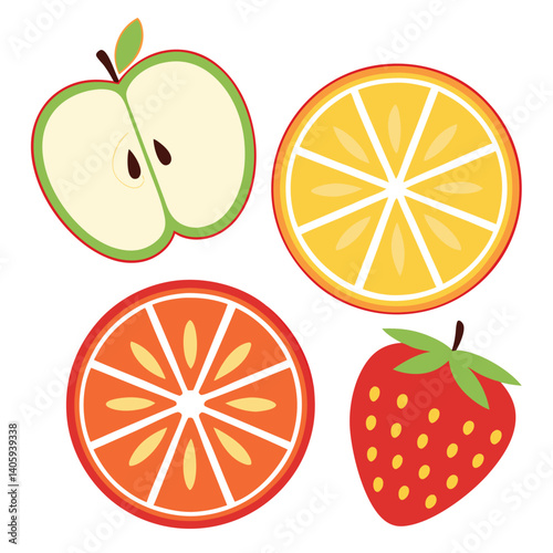 Colorful Fruit Slices