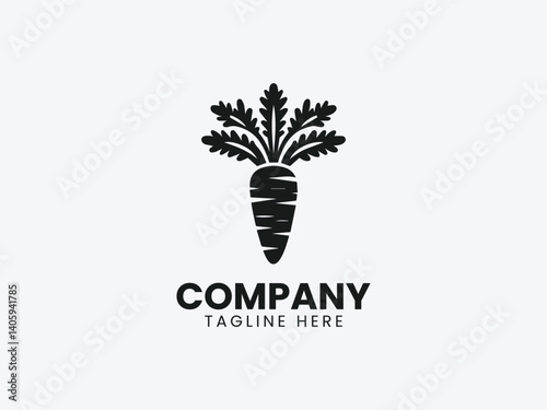 Carrot Vegetable Vector Logo Design, Fresh Healthy Carrot Logo