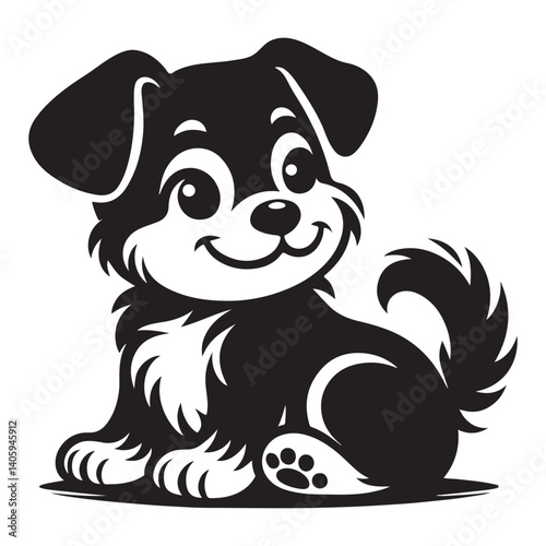 Adorable Pup in Silhouette