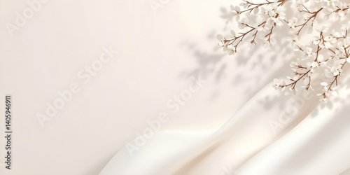 Soft White Flowers and Fabric.