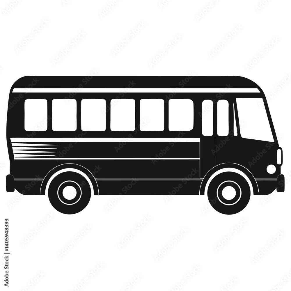 black silhouette public transportation side view black silhouette public transportation side view
