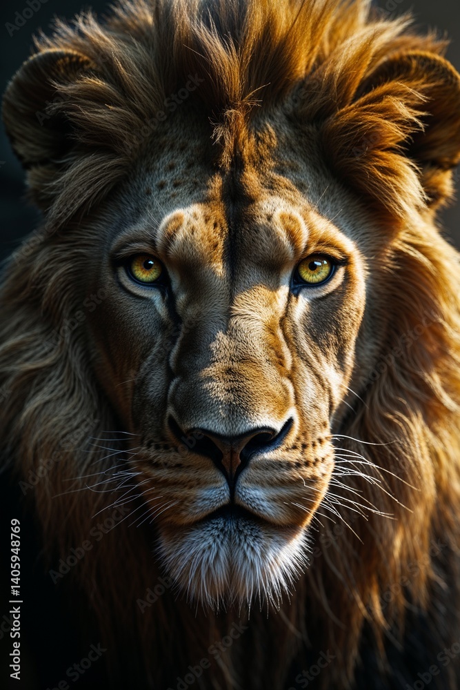 portrait of a lion portrait of a lion