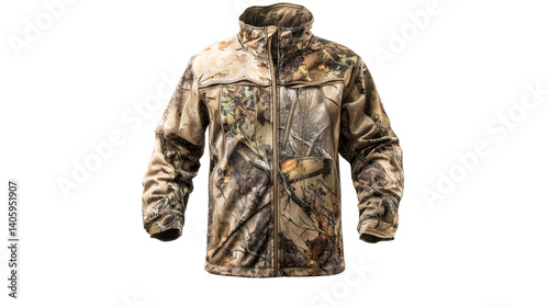 Stylish camouflage jacket for outdoor adventures in nature