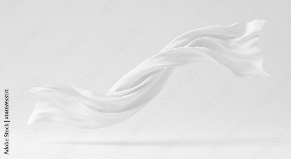 White abstract background. Fluttering white scarf. Waving on the wind white fabric. 3D illustration. white cloth fabric textile wind White abstract background. Fluttering white scarf. Waving on the wind white fabric. 3D illustration. white cloth fabric textile wind