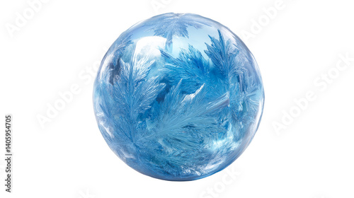 Wallpaper Mural Beautiful blue crystal ball with intricate ice like patterns Torontodigital.ca