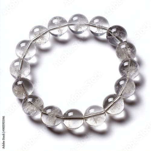 Wallpaper Mural Elegant Quartz Bracelet Showcased Beautifully with Detailed Top View on Immaculate White Setting for Luxury Torontodigital.ca