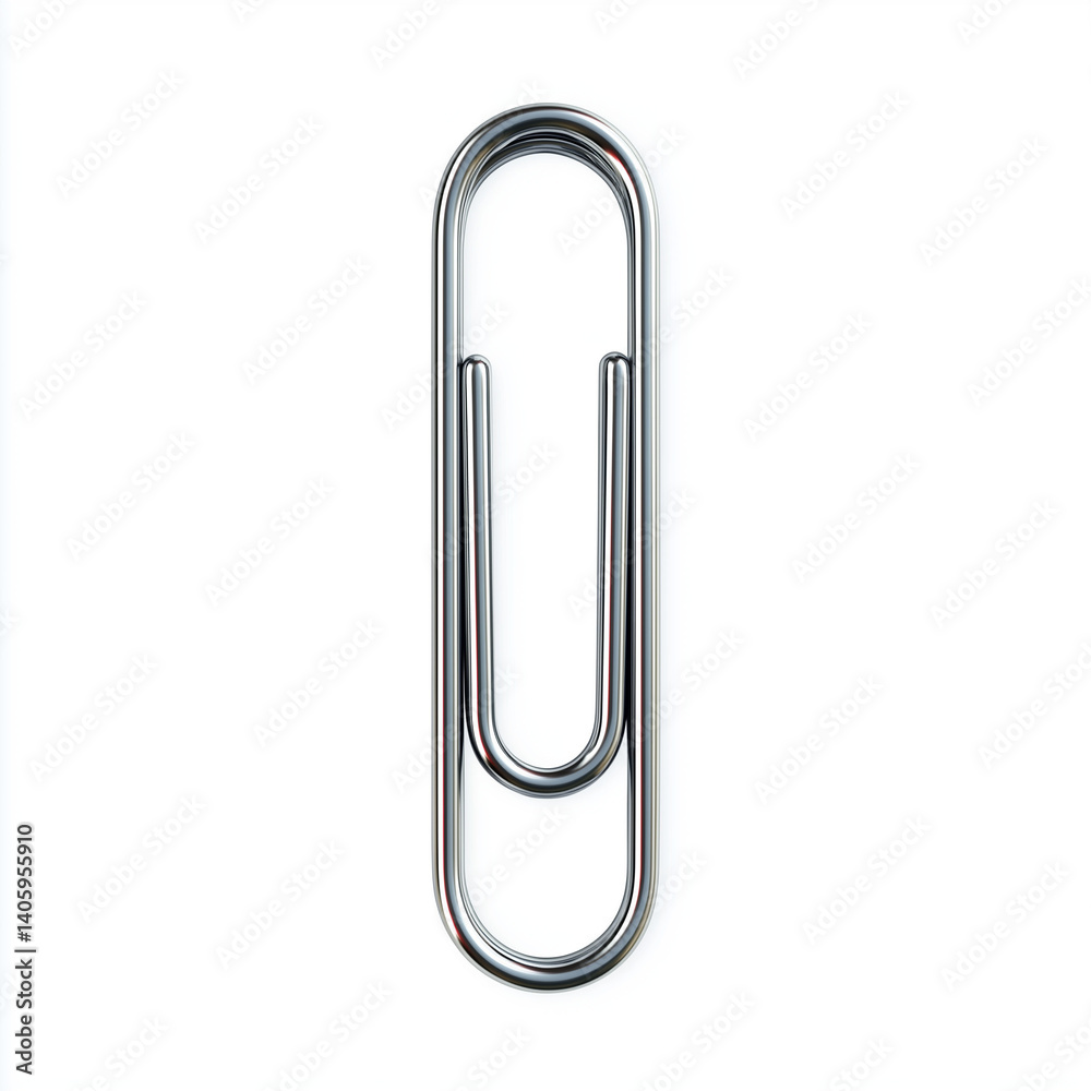 Elegant Paper Clip Arrangement Displayed in Top View, Merging Classic Utility with Innovative Design Appeal Elegant Paper Clip Arrangement Displayed in Top View, Merging Classic Utility with Innovative Design Appeal