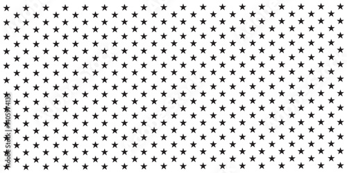 Black star pattern on white background. Ideal for patriotic USA themes, Independence Day visuals, or abstract decorative designs.