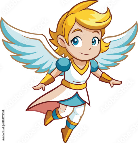 Angel character flying