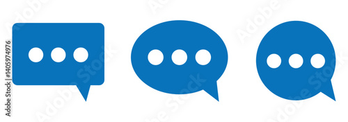 chat icon, chat box icon, speech bubble, speech balloon, chat bubble line art icon for apps and websites. Set of speech bubble, comic sticker, chat box and empty social media message box.