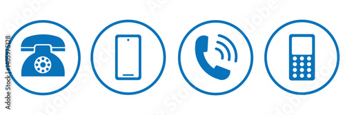 telephone icon. phone icon set. call, contact, and costumer service icon set.