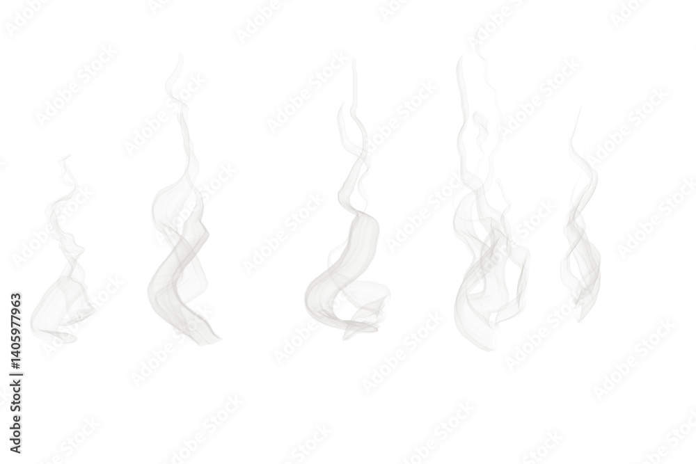 Abstract Smoke Patterns on Black Background PNG