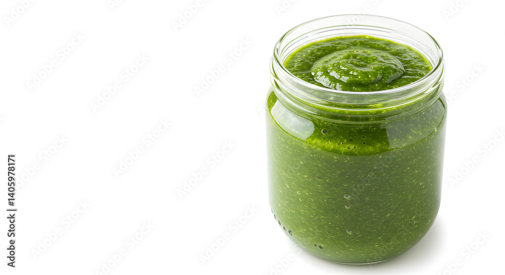 Refreshing green smoothie jar showcasing nutritious ingredients blend