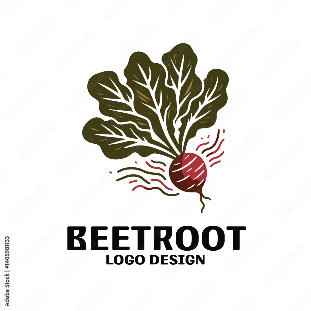 Fototapeta premium Beetroot Vector Logo Design