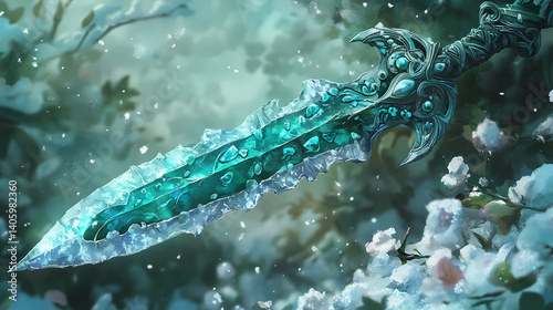 intricate frozen crystals