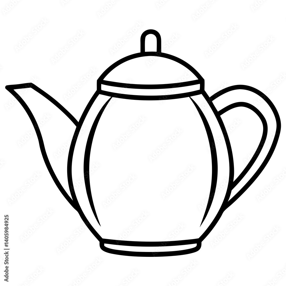 Fototapeta premium Printable Teapot Restaurant Menu & Kitchen Tools Design | Digital Download