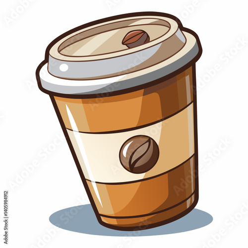 Printable Coffee Cup, Restaurant Menu & Kitchen Tools Graphic Design for Café Branding