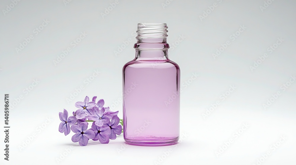 Lilac essential oil bottle in a clean, minimalistic setting, evoking natural simplicity and purity.
Lilac essential oil bottle in a clean, minimalistic setting, evoking natural simplicity and purity.