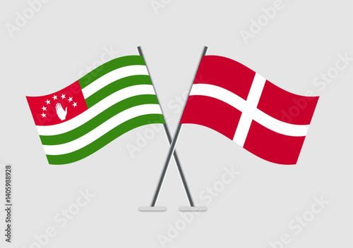 Abkhazia and Sovereign Military Order of Malta vector flags symbolizing international bond