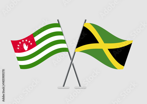 Abkhazia and Jamaica vector flags image with refined wave curves