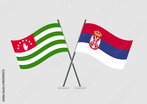 Abkhazia and Serbia vector flags featured in global discussion theme