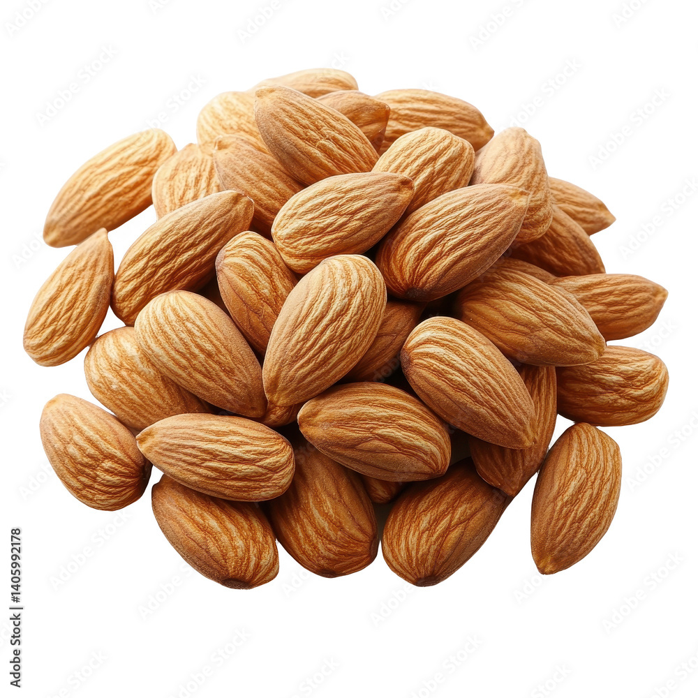 Fototapeta premium Indian Almond isolated on transparent background.