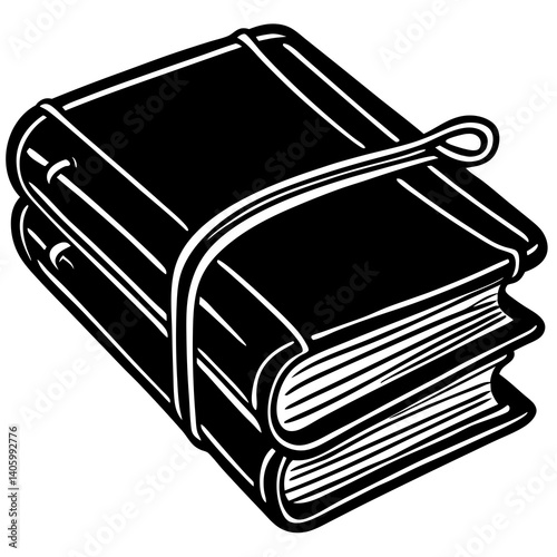 vector illustration of an old book  Vector icon illustration silhouette Graphics design image white background 