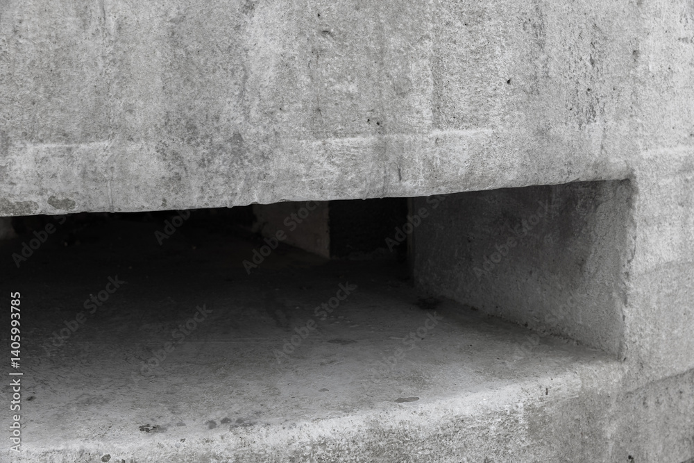 Detailed image showcasing a textured concrete structure