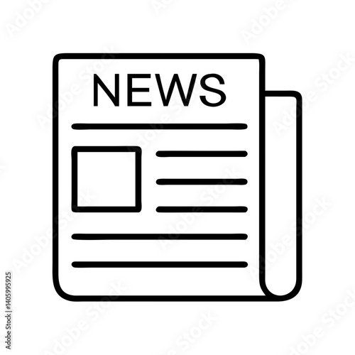 Stay informed daily news newspaper icon vector for breaking headlines and current events updates